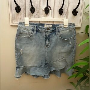 Jessica Simpson “Kiss Me Ruffle Mini” Short Denim Skirt, Size 29